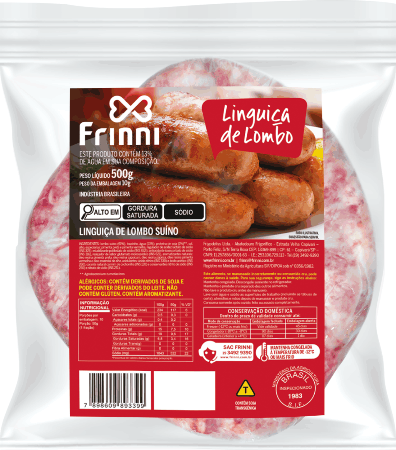 linguiça de pernil Fininha