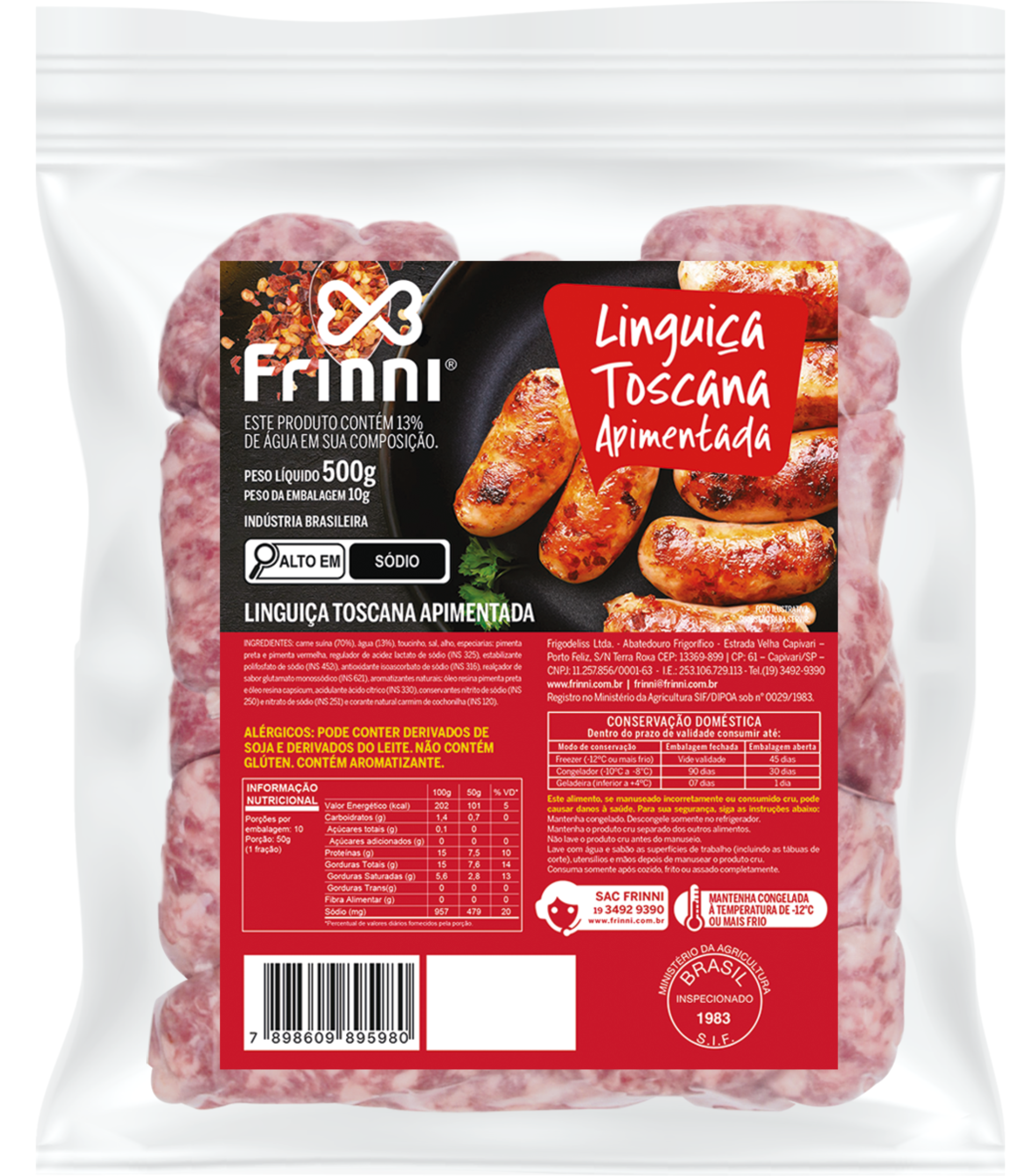 linguiça de pernil Fininha